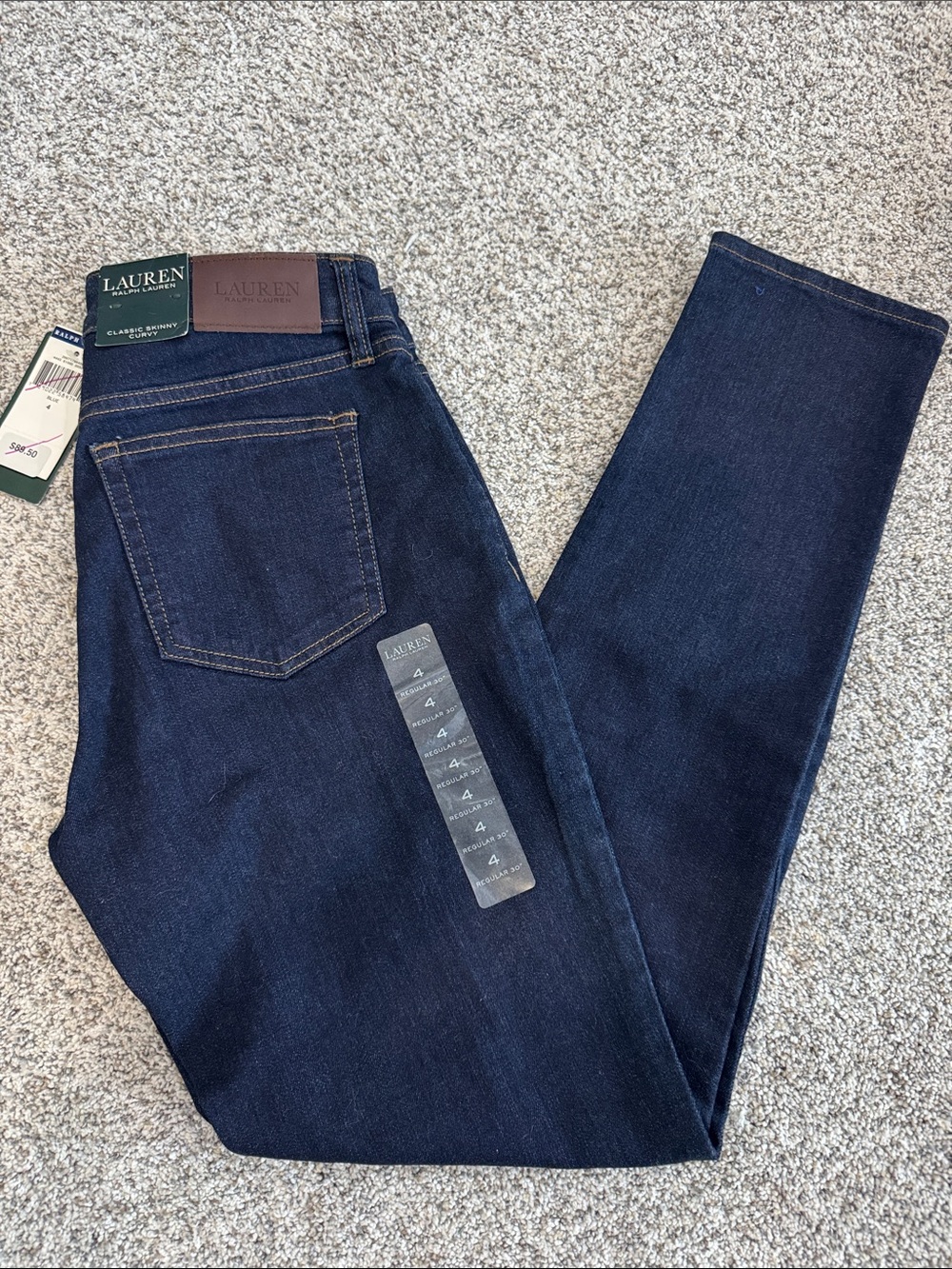 Lauren Ralph Lauren Men’s Dark Indigo Slim Straight Jeans